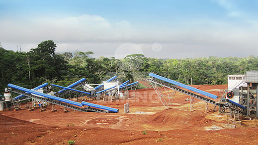 Línea de producción de basalto con la estructura de acero en Camerún